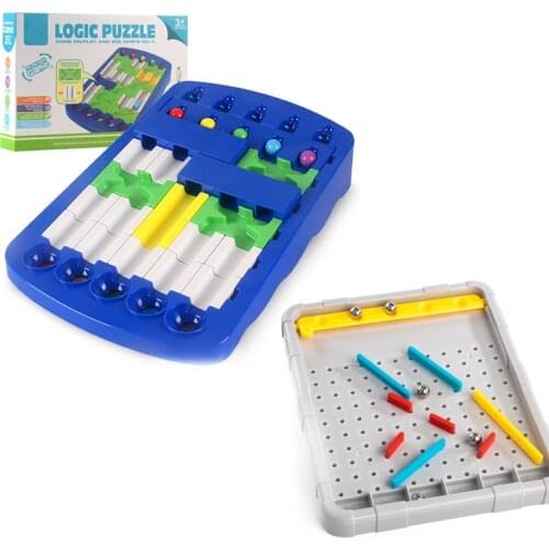 DIY Maze Breakthrough Board Game Toy Steel Ball Track Maze Logical Thinking Ability Training Brain Game Educational Toy For Kids