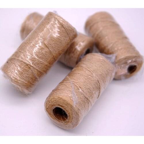 100Meters Natural Jute Rope Burlap Ribbon Crafts DIY Vintage Jute Cord String Twine Thread Hemp Sewing Party Wedding Decoration