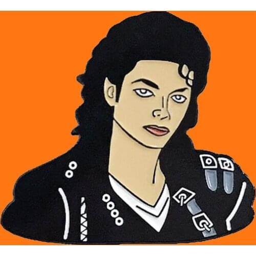 Michael Jackson Enamel Pins Sick Music Singer Metal Cartoon Brooch Hat Bag Collar Lapel Badges Men Women Fashion Jewelry Gifts
