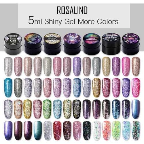 ROSALIND Platinum Gel Nail Art 5ml Hybrid Varnishes Polish UV Manicure Semi Permanent Gel Lacquer Need Base Top Soak Off Nail