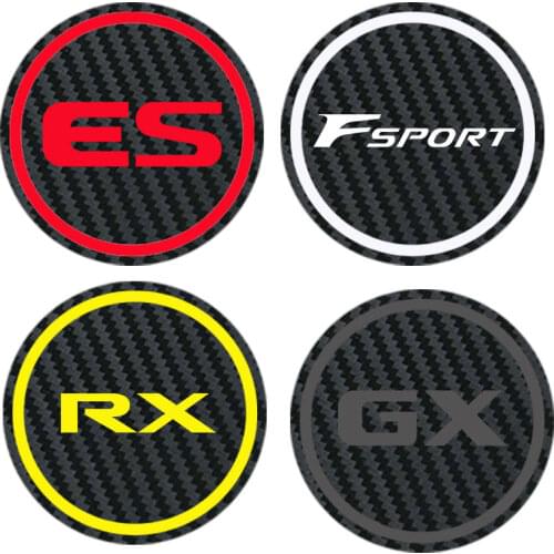 50mm 56mm 60mm for Lexus RX 300 GX 460 UX 200 LX GS ES CT200h Fsport Badge CARBON Center Caps Hub Alloy Rims Wheel Stickers