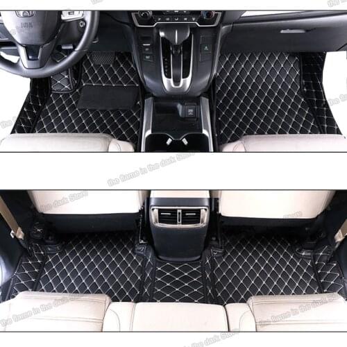 Lsrtw2017 leather car styling floor mats for honda crv cr-v 2017 2018 2019 2020 5th generation interior accessories carpet