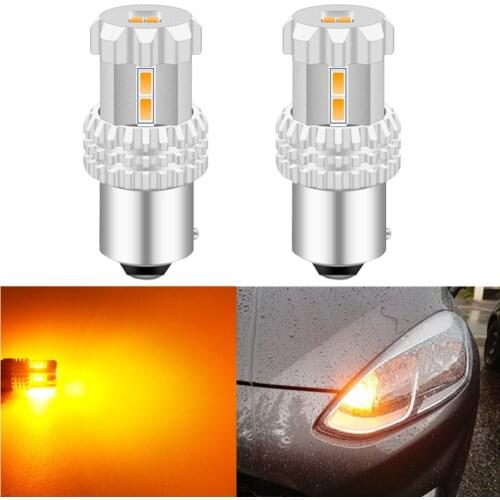 2x Bau15s PY21W 7507 LED Canbus No Hyper Flash 1156 P21W ba15s Turn Signal Light Bulb Error Free Orange for Audi a4 b6 b7 a3 8v