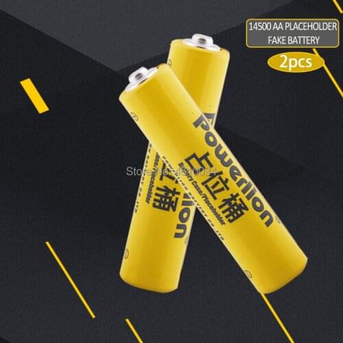 2pc 14500 li-ion lithium dummy fake battery for Lithium iron phosphate battery AA battery setup dummy cells can't charger
