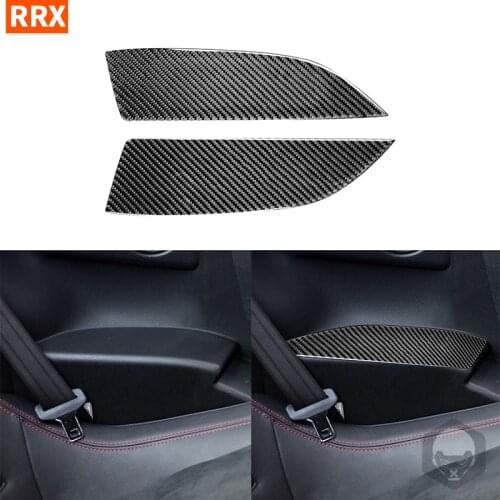 For Toyota GT 86 FT86 Subaru BRZ 2016 2017 2018 2019 2020 Carbon Fiber Sticker Backseat Handrail Panel Interiors Car Trim