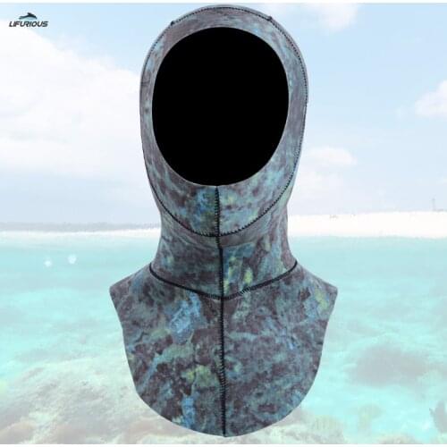 3MM Neoprene Scuba Diving Hood With Shoulder Snorkeling Equipment Hat Cap Winter Swim Warm Wetsuit Spearfishing Dropship HairCap