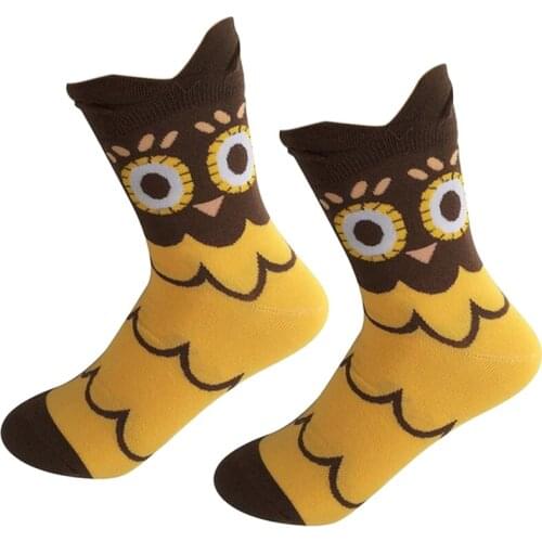 Socks With 3D Cartoon Soft Print S Mid-Calf Socks For Girl And Women