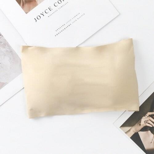 New One Piece Seamless Tube Tops Women Invisible Bra Intimates Strapless Bustier Bandeau Breathable Wrapped Chest Underwear
