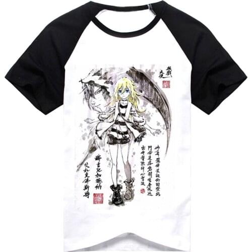 New Angels of Death T-shirt Anime ray zack t shirt Cotton Summer Short-sleeve Tees tops