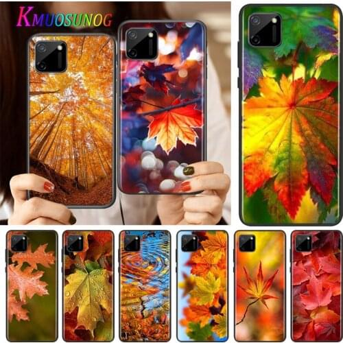 Autumn Maple Leaf Silicone Cover For Realme V15 X50 X7 X3 Superzoom Q2 C11 C3 7i 6i 6s 6 Global Pro 5G Phone Case