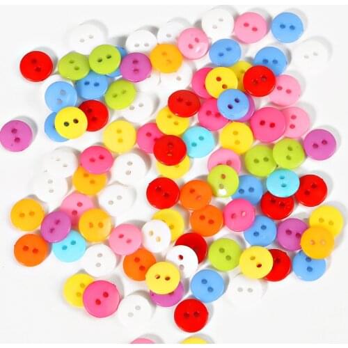 Pick Size 50-100pcs/bag Mixed Colors Sewing Button High Quality 2 Holes Buttons For Applique Craft DIY Scrapbooking 9-20mm