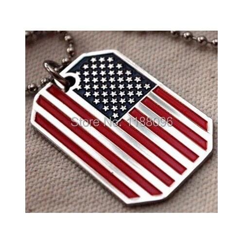 Custom Flag dog tag Low price UNITED STATES FLAG AMERICA OLD GLORY DOG TAG cheap custom made us flag dog tags