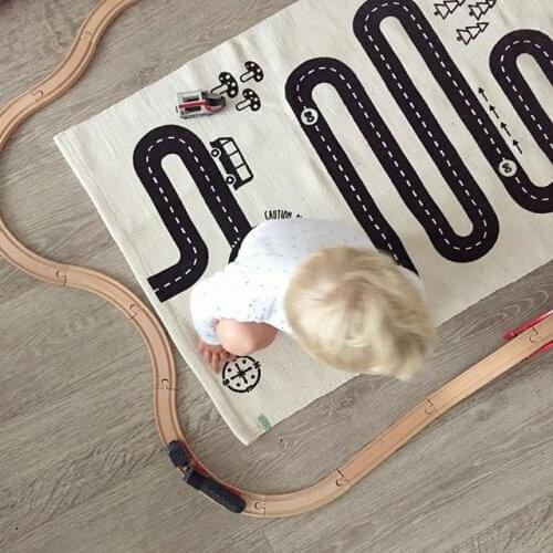 Portable Cartoon Rainbow Race track Children Crawling Pad Play Mat Baby Carpet Rug Developing Mat 70*180cm