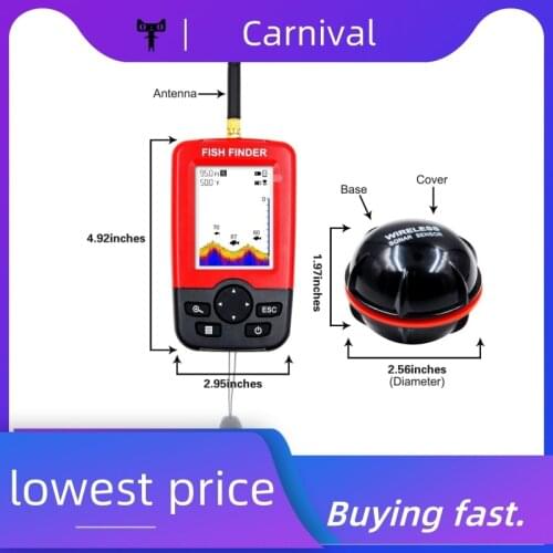 LCD Display Fish Finder Portable Handheld Wireless Sonar Sensor Fishfinder Depth Locator Fishing Gear