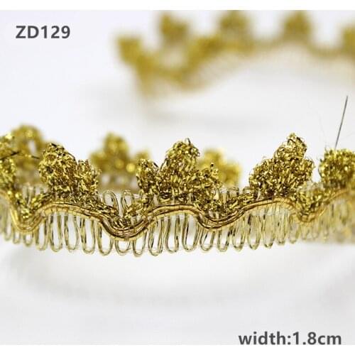 Width 1.8CM gold noble elegant generous Curve lace Clothes Accessories ribbon accessories ZD129