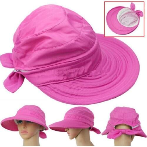 New Sun Hat Summer Foldable Peak Cap Dual Use Beach Empty Top Hat Viseira Unbrimmed Pee Felt Sunscreen Sports Gorras