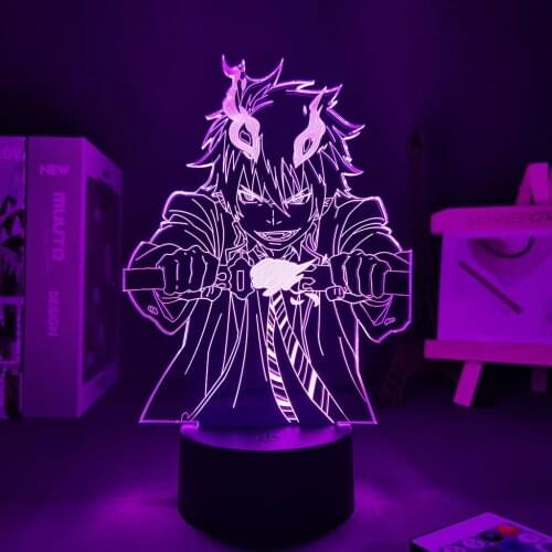 3d Led Light Anime Blue Exorcist Rin for Bedroom Decor Night Light Kids Decoration Bedroom Manga Room Desk 3d Lamp Blue Exorcis