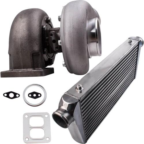 GT45 Turbolader 1.05 A/R 600+HPS Turbo Charger Turbine + 600x300x76mm Intercooler 3" Inlet/Outlet