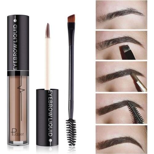 Eyebrow Enhancers Brush Kits Waterproof Eyebrow Gel Black Brown Pigments Liquid Eye Brow Tattoo Tint Makeup Eyebrows T0814
