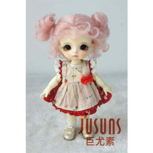 JD269 1/12 1/8 Mohair Doll Wig Lovely Double Bowl BJD Hair Size 4-5inch 5-6 inch Fashion Doll Accessories