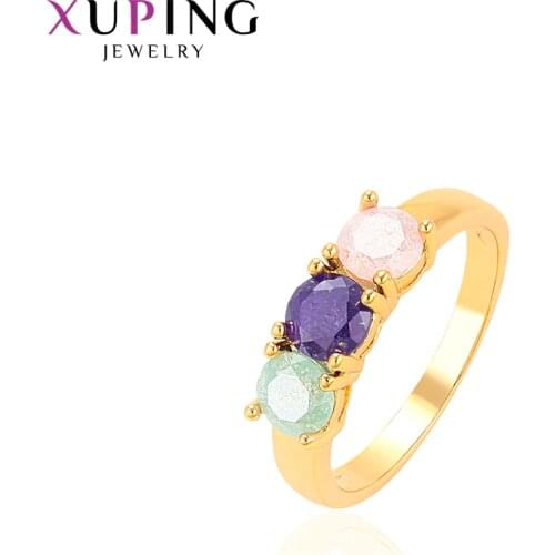 Xuping Fashion Vintage Rings Gold Color Plated Exquisite Ring for Girl Women High Quality Christmas Jewelry Gift 15087