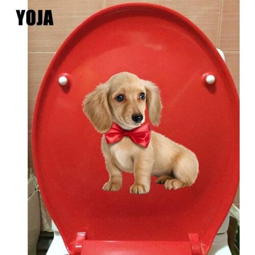 YOJA 18.3*19.1CM Animal Dog Wall Stickers Mural Home Toiltte Decor Toilet Sticker T1-0285