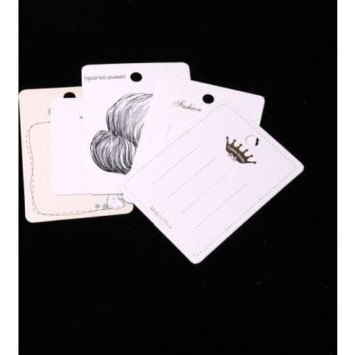 2021 New Hairpin Card 7.5x10cm Boutique Counter Display Paper Hair Jewelry Card Hair Clip Package Card Fashion Jewelry 50Pcs/bag