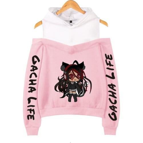 2021 gacha life Hoodie Sweatshirt Off-shoulder Women Teens Girls gacha life Fashion casual Print Fashion Pullover Clothes