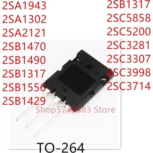 10PCS 2SA1943 2SA1302 2SA2121 2SB1470 2SB1490 2SB1317 2SB1556 2SB1429 2SB1317 2SC5858 2SC5200 2SC3281 2SC3307 2SC3998 2SC3714
