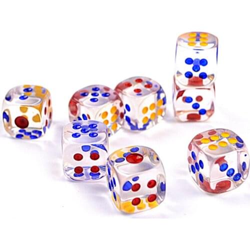 2Pcs Multifaceted 20mm Dice Game Acrylic Round Corner Dice Portable Board Games Dice Adult Toy Polyhedral Drinking Digital Dice