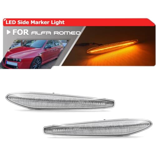 2x Fits For Alfa Romeo 159 Sportwagon Boera Spider Typ 939 Front Led Amber Side Marker Lights Turn Signal Indicator Lamps