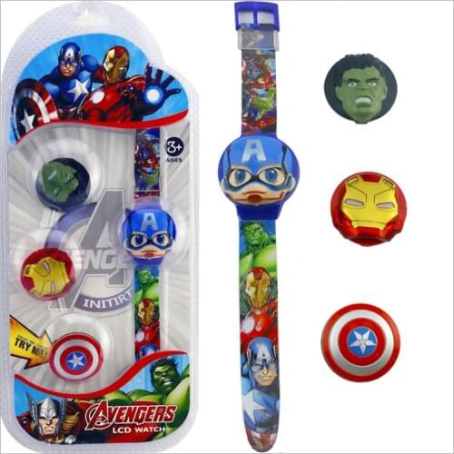 Frozen Anime cartoon electronic watch hundred change cover creative girl watch childrens toy boy birthday gift watches