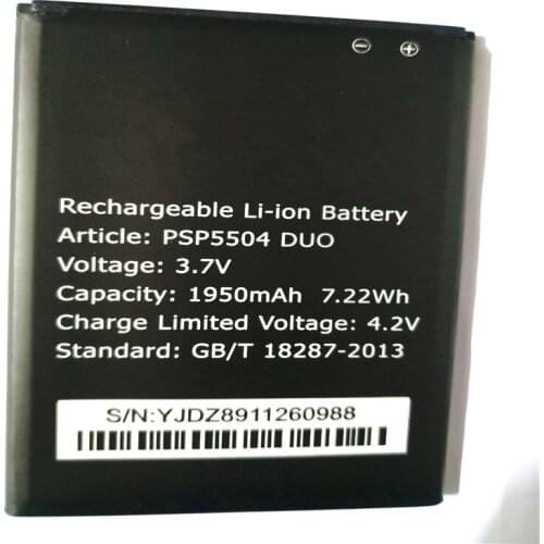 For Prestigio PSP5504 DUO Battery 5504 1950mah Accumulator High Quality with phone holder