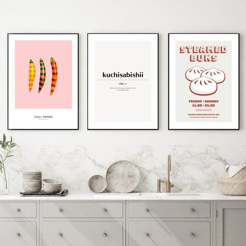 Home Decor Canvas Painting Peppers Restaurant Chinese Menu Kitchen Posters Prints Wall Art Modern Food Modular Pictures