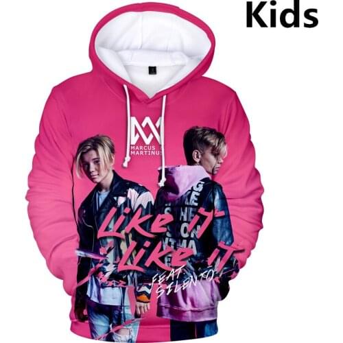 3 To 16 Years Kids Hoodies Marcus & Martinus Hoodie Sweatshirt Boys Girls Casual Hip Hop Jacket Coat Children Clothing Oversized