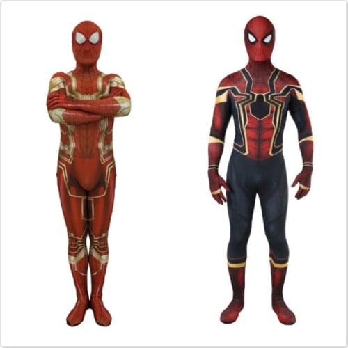 Spider Homecoming Cosplay Costume Zentai Iron Spider Superhero Bodysuit Suit Jumpsuits Costume Halloween Costume for Kids