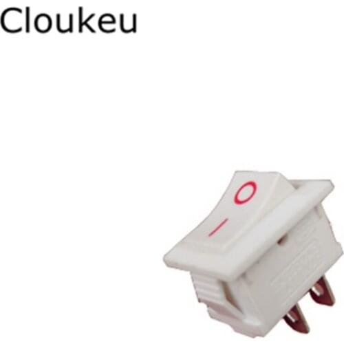 5Pcs 15*21MM Rocker Switch White KCD1-101 2Pin 2File Seesaw switch Power switch