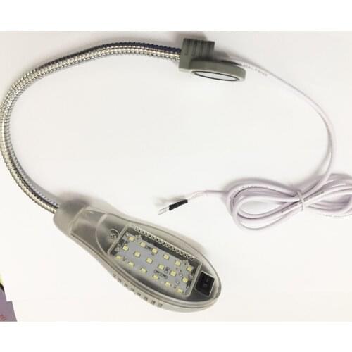 LED-18 Sewing gooseneck Lamp light Magnetic base + plug for Bernina White Motor Switch(AOM-18A)