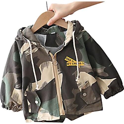 Autumn Winter Baby Girl Clothes 1-6yrs Boys Jacket Hooded Cashmere Coat 100%Cotton Camouflage Children Coat Toddler Kids Jackets