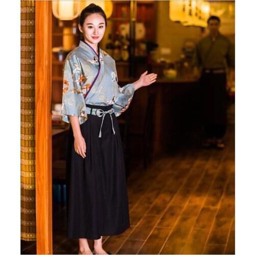 New Japanese cuisine Receptionist uniforms Woman Restaurant work clothes Sushi