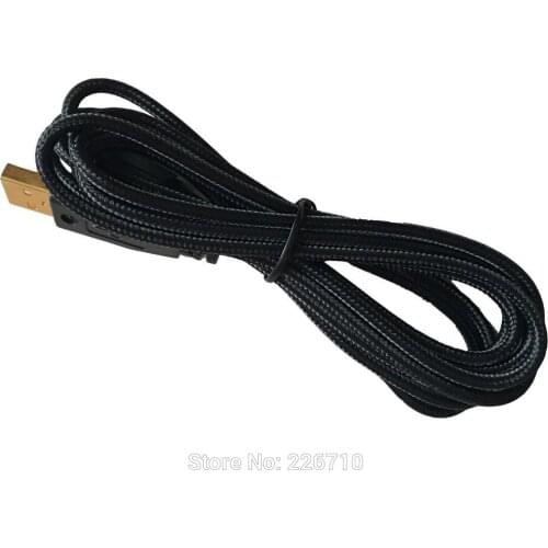 Ouroboros Mouse USB Black Nylon Cable/ USB Line/ USB wire for Ra Zer Gaming Mouse Replacement 100% New Free Shipping