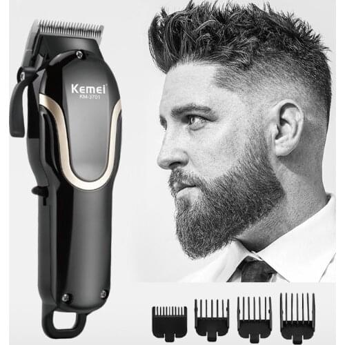 Professional Electric Hair Clipper Men Hair Trimmer Titanium Cutter Push Hair Cutting Machine Haircut Shaver 4 Limit Comb F30