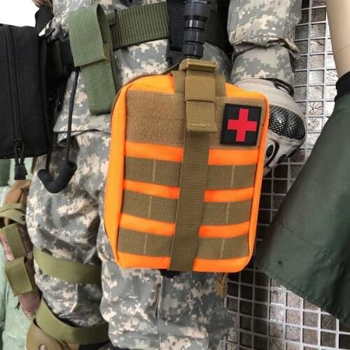 Tactical Molle Pack Outdoor Medical Emergency Bag Travel First-Aid Kits Climbing Life-Saving Waist Pack 600D Waterproof Bag