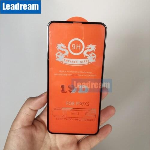300Pcs New 19D Curved edge Screen Protector for iPhone 11 Pro MAX X XR XS MAX 19D Tempered Glass for iPhone 6 6S 7 8 Plus
