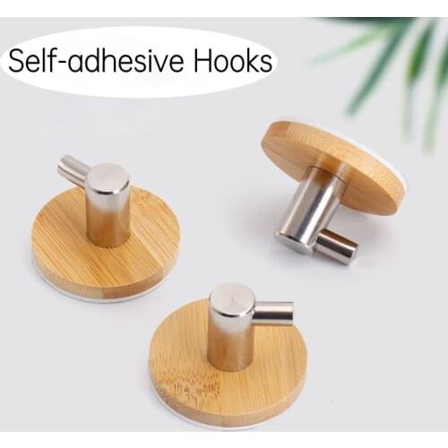 1 PCS Waterproof Strong Adhesive Bathroom Shower Hooks Stainless Steel Wall Sticker Clothes Coat Hat Towel Hanger For Kitchen