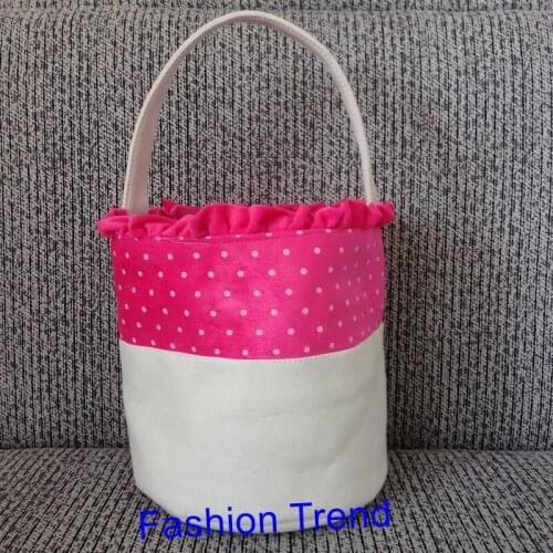 10pcs/lot ready to ship 5 colors hot selling polka dot easter bucket kids easter decoration good quality easter baskets