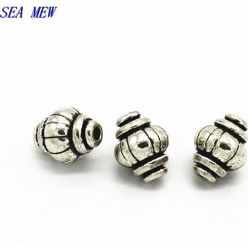 20 PCS 9mm*10mm 12mm*10mm 13*16mm Vintage Alloy Tibetan Silver Color Spacer Beads DIY Hole Beads DIY Jewelry Accessories