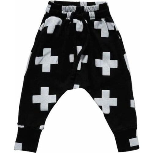 2017 Boys Harem Pants Cross Baby Trousers Children Boots Pants Fashion Boy Clothes Cotton