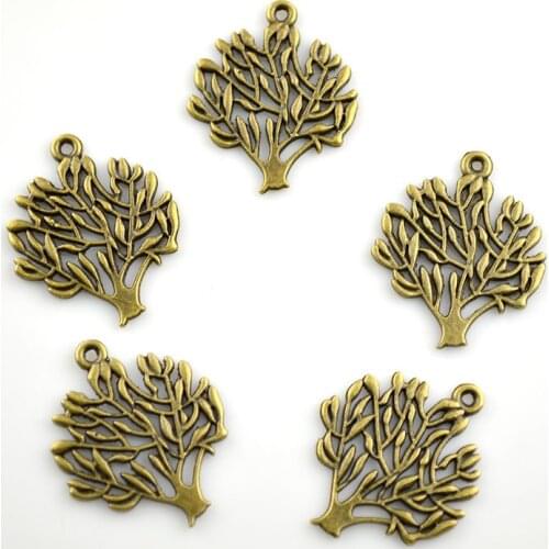 30x30mm Bronze Color Life Tree Charms Cheap DIY Findings For Jewelry Making Materials 10pc/lot