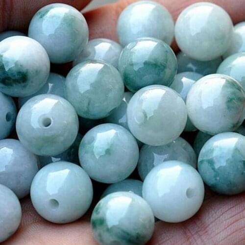 8PC 6-13MM Natural Emerald Beads Bracelet Pendant DIY Accessories Bangle Charm Jewellery Fashion Hand-Carved Luck Amulet